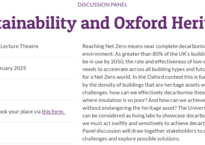 Sustainability and Oxford Heritage